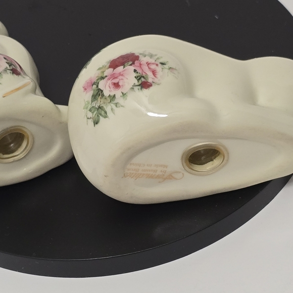 Baum bro formalities cat floral salt & pepper shaker set vintage - Picture 7 of 8